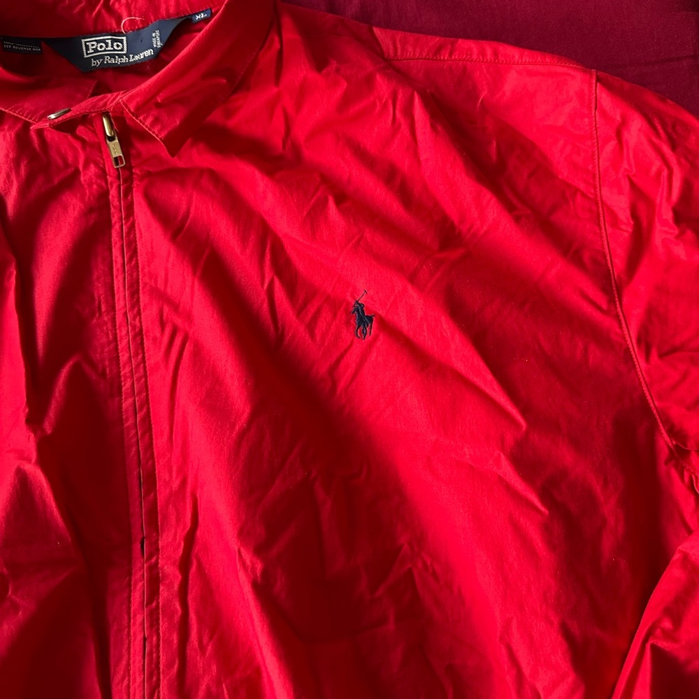 Ralph Lauren Bright Red Raincoat - Picture 3 of 4